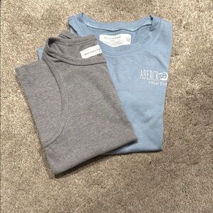Abercrombie Kids Blue and Gray Shirt Set size 11/12